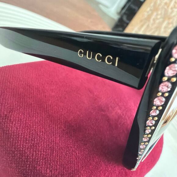 Gucci AUTHENTIC Gucci Crystal Cat Eye GGO118S mint condition main image 8